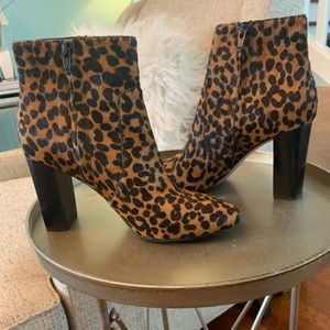 Cheetah print hair booties